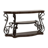 Coaster Laney Sofa Table Deep Merlot and Clear Model 702449